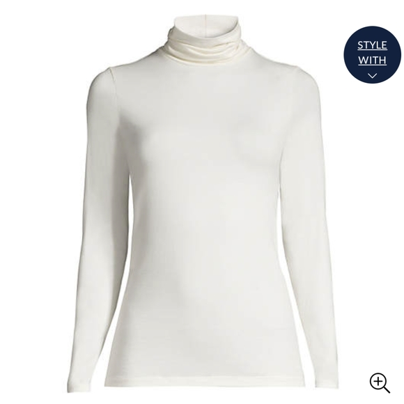 Leo and Nicole cream color turtle neck 3X - Picture 3 of 7